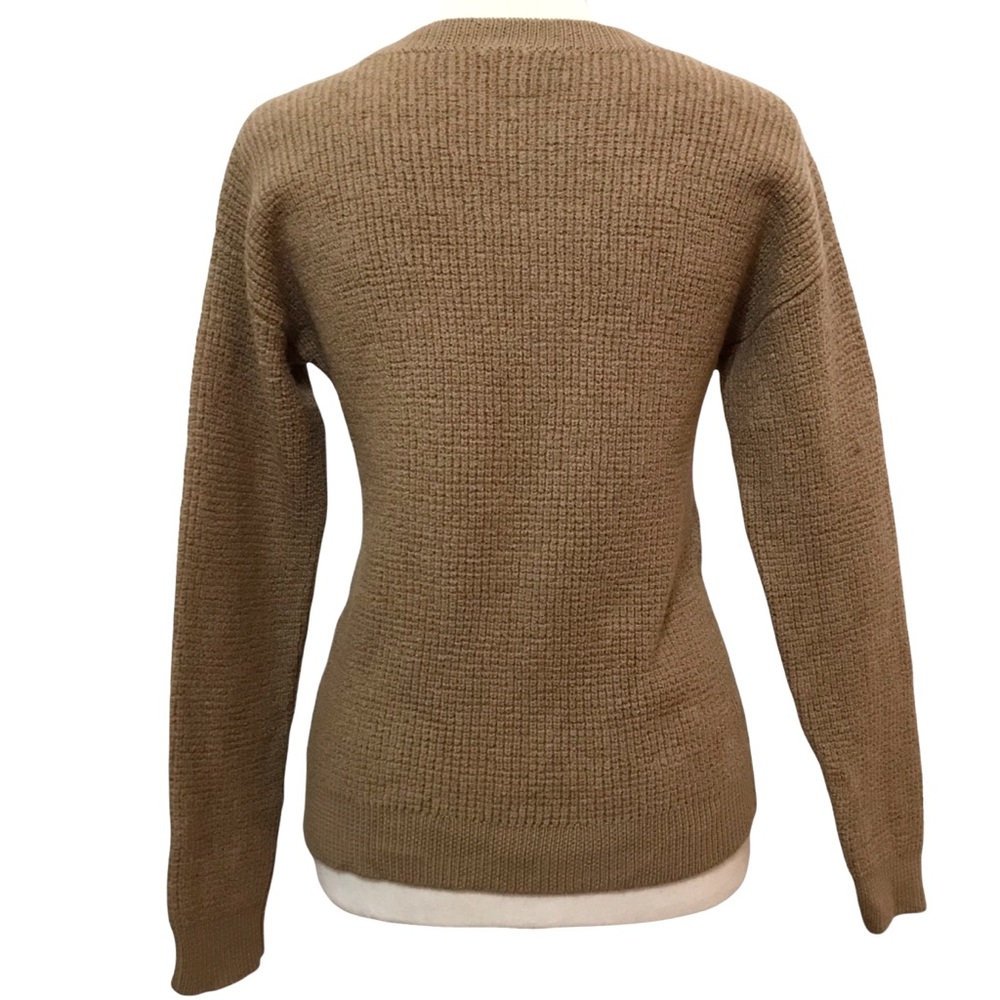 ARITZIA WILFRED FREE TAN 100% MERINO WOOL CREWNECK SWEATER -M - Picture 2 of 10